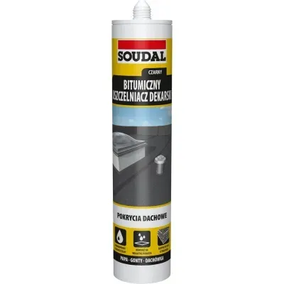 Uszczelniacz dekarski bitumiczny czarny 280ml Soudal