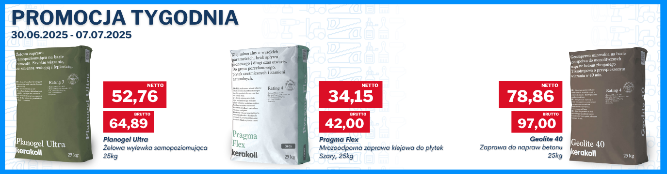 Kerakoll produkty remontowo budowlane - klej, zaprawa, wylewka
