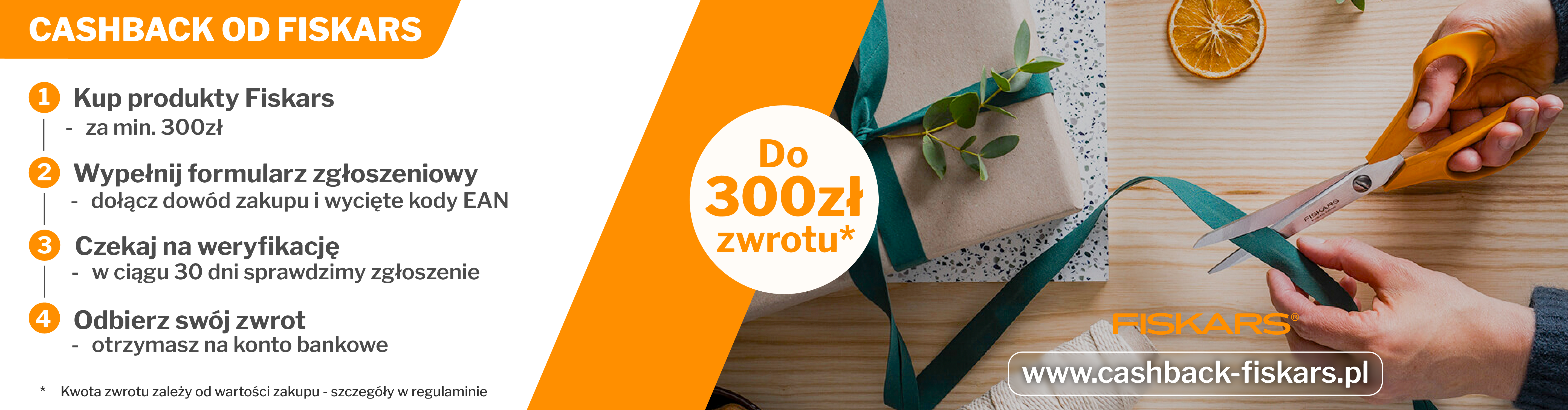 Promocja na zakupy produktów marki Fiskars