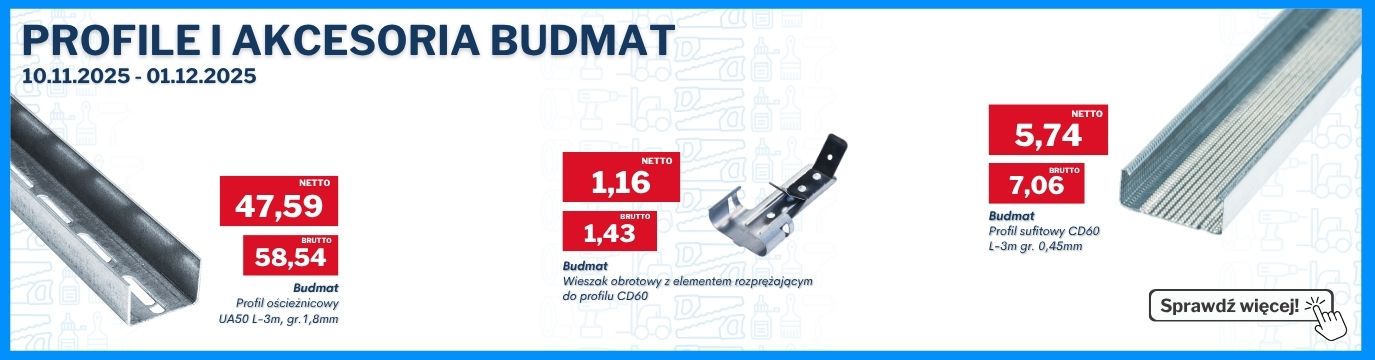 Elementy suchej zabudowy producenta Budmat