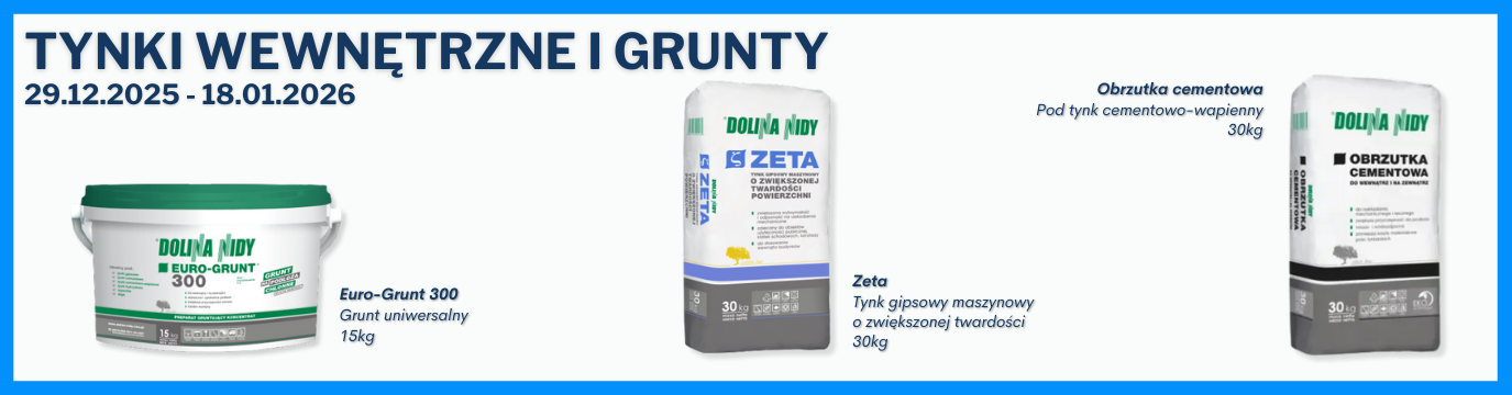 Tynki i grunty marki Dolina Nidy