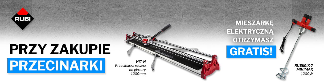 Przecinarka ręczna do glazury HIT-1200N + mieszarka Rubimix-7 Minimax Rubi