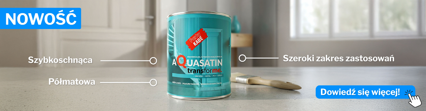Aquasatin - farba akrylowo-poliuretanowa, wodorościeńczalna idalna do drewna, metalu, PCV i szkła