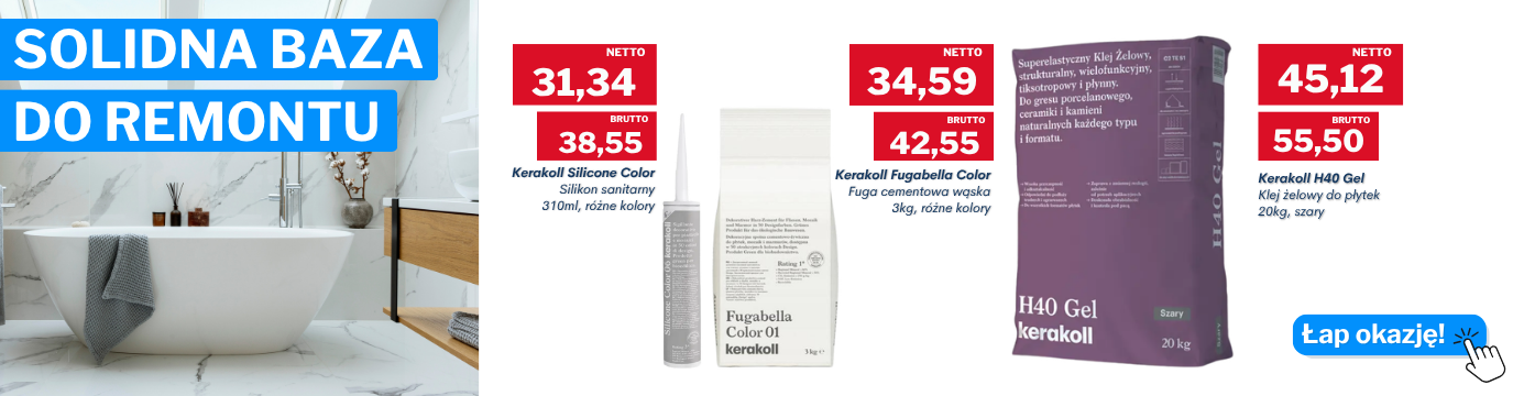 Produkty marki Kerakoll do remonyu łazienki