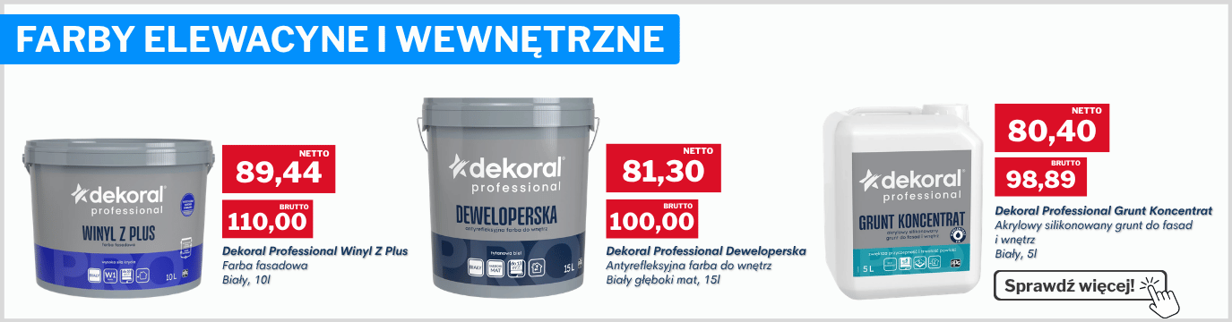 Profesjonalne farby dla fachowców i dwewloperów na inwestycje - Dekoral Professional