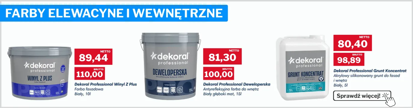 Profesjonalne farby dla fachowców i dwewloperów na inwestycje - Dekoral Professional