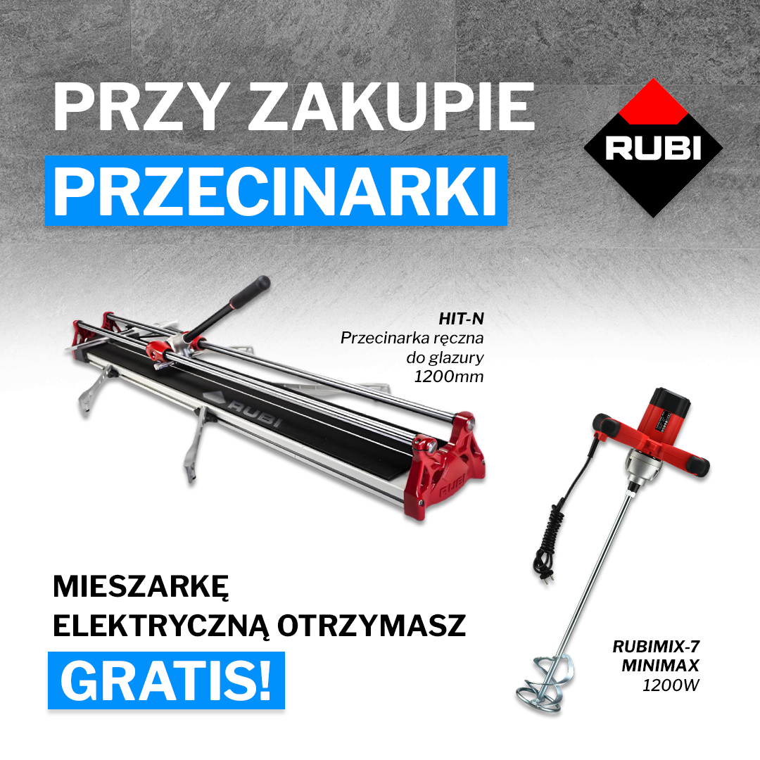 Przecinarka ręczna do glazury HIT-1200N + mieszarka Rubimix-7 Minimax Rubi
