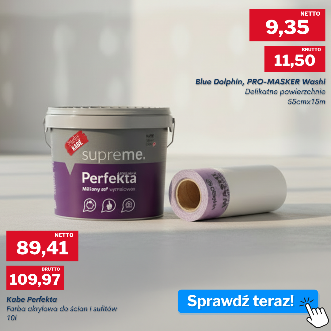 Farby KABE + akcesoria Blue Dolphin Tapes - wszystko do malowania w jednym miejscu
