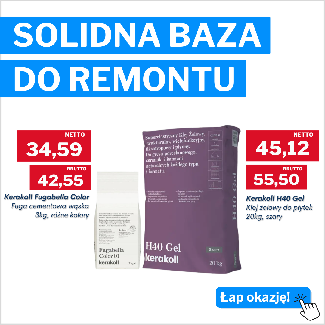Produkty marki Kerakoll do remonyu łazienki