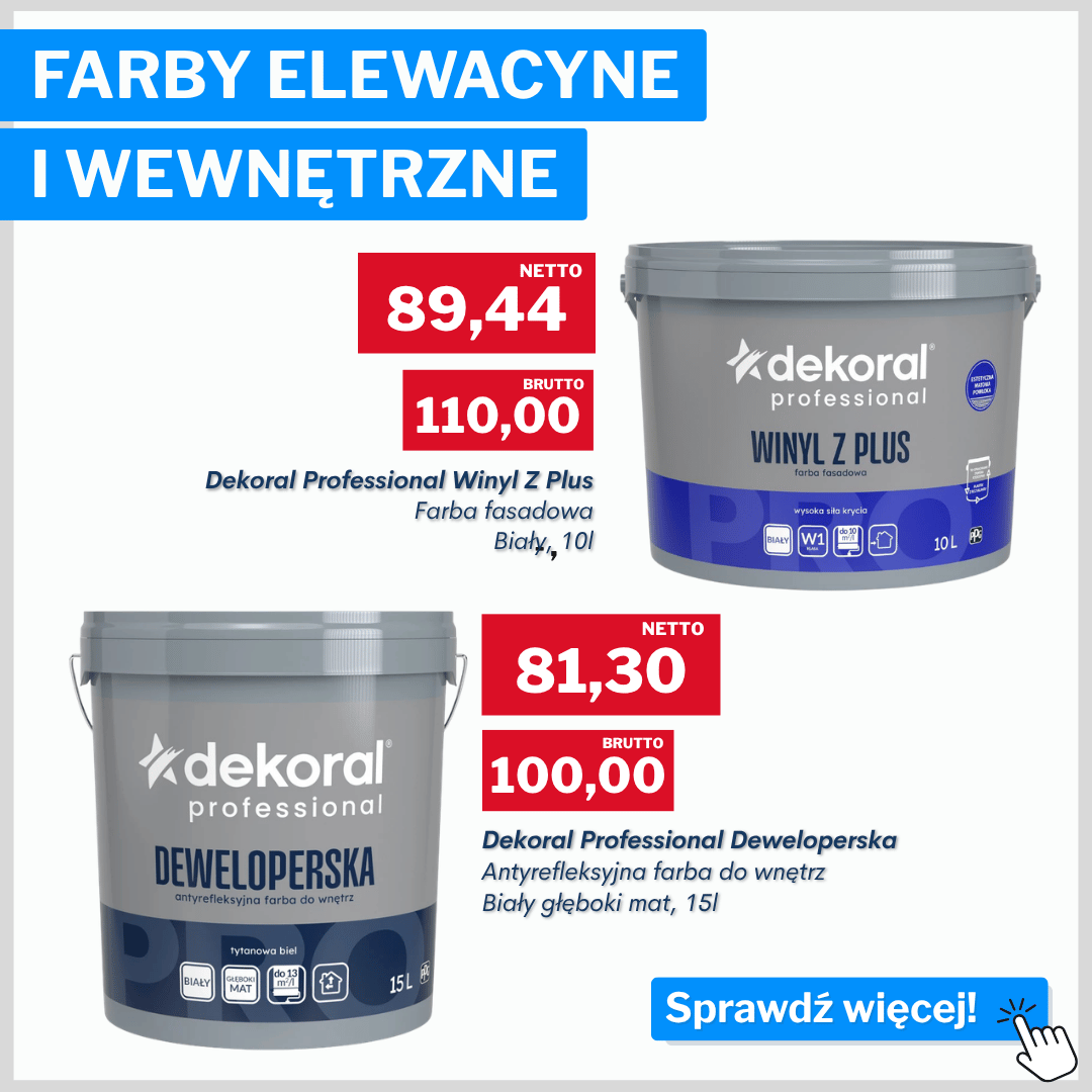 Profesjonalne farby dla fachowców i dwewloperów na inwestycje - Dekoral Professional
