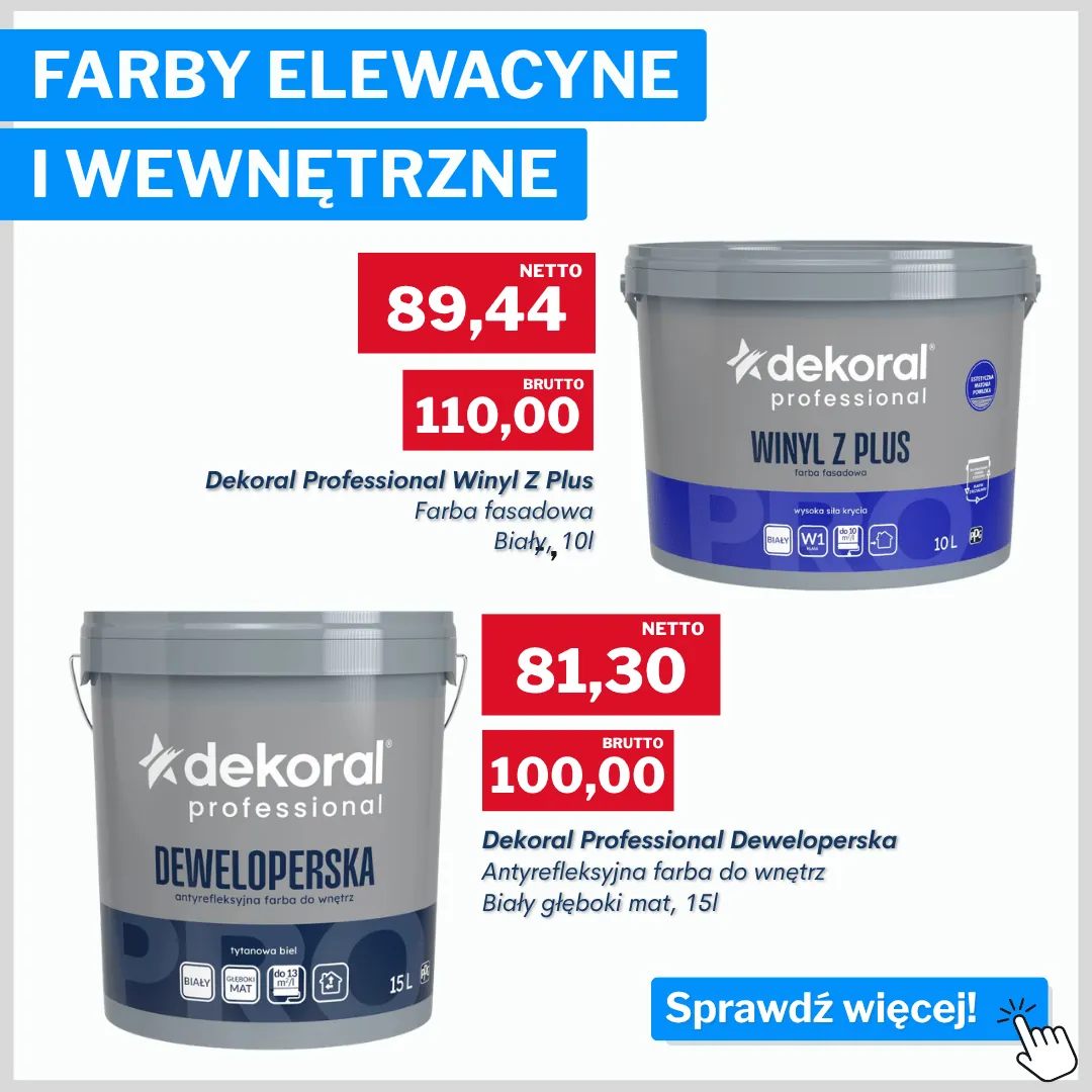 Profesjonalne farby dla fachowców i dwewloperów na inwestycje - Dekoral Professional