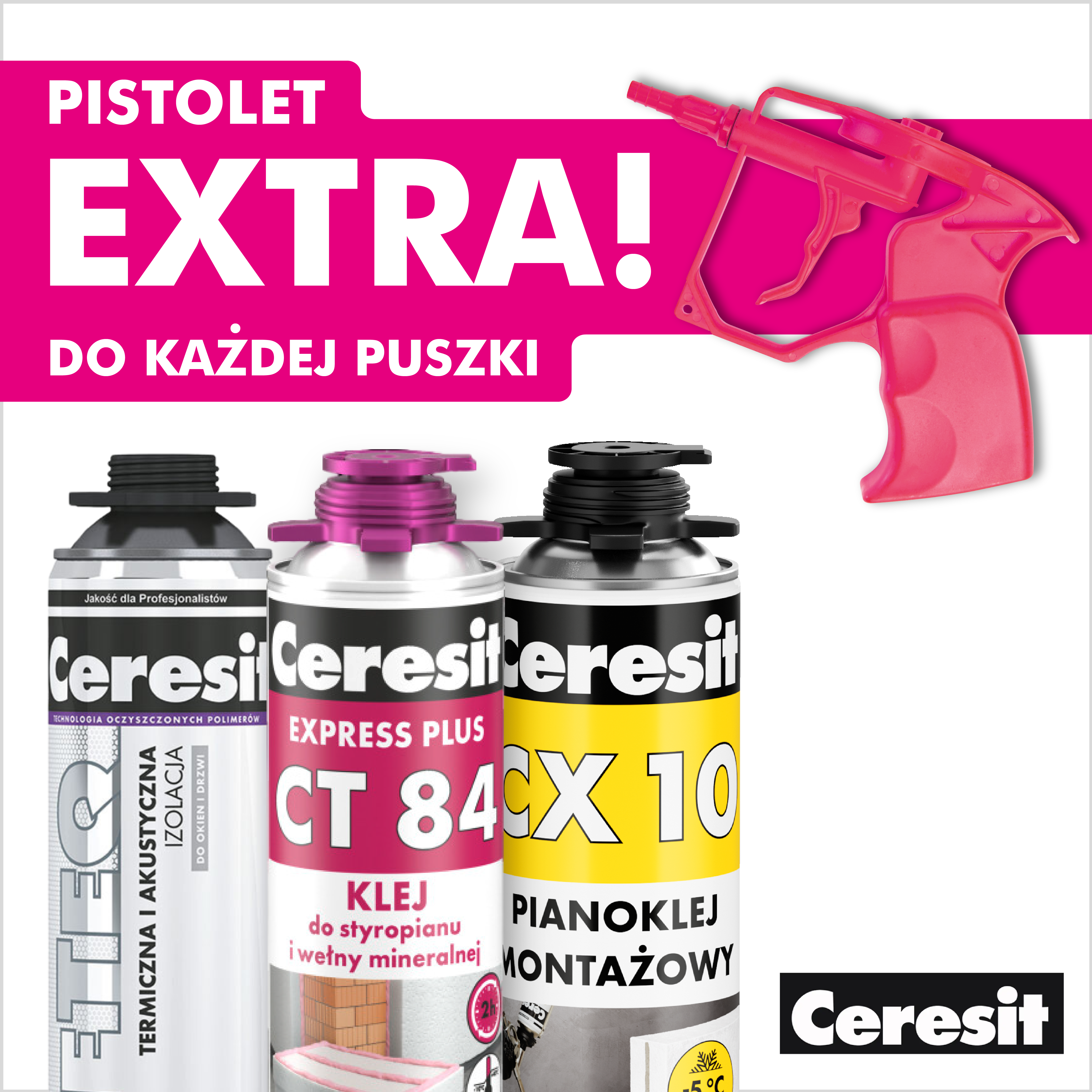 Do każdej puszki piany czy pianokleju pistolet Gratis