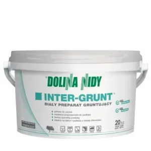 Grunt z piaskiem kwarcowym Intergrunt biały 20kg na podłoża niechłonne Dolina Nidy