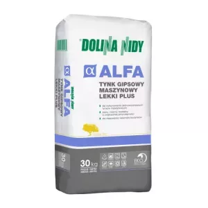 Tynk gipsowy maszynowy lekki plus Alfa 30kg Dolina Nidy