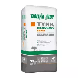 Tynk maszynowy cementowo-wapienny wewnętrzny lekki 30kg Dolina Nidy