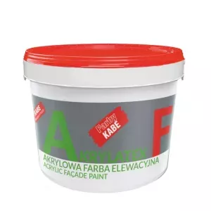 Farba elewacyjna akrylowa Akrylatex baza A biała mat 10l Kabe