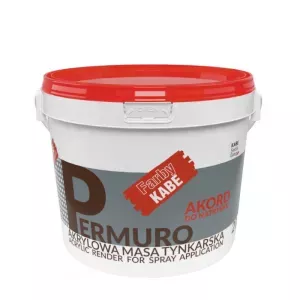 Tynk akrylowy natryskowy Permuro Akord baza A biała 20kg Kabe