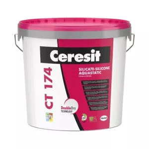 Tynk silikatowo silikonowy 1,5mm baranek CT174 baza biała 25kg Ceresit