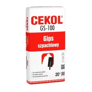 Gips szpachlowy GS-100 20kg Cekol