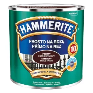 Farba antykorozyjna do metalu Hammerite Prosto na Rdzę ciemnobrązowy półmat 0,25l