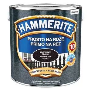 Farba antykorozyjna do metalu Hammerite Prosto na Rdzę czarny młotkowy 2,5l