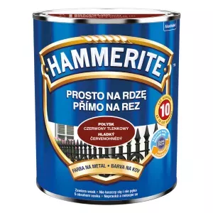 Farba antykorozyjna do metalu Hammerite Prosto na Rdzę czerwony tlenkowy połysk 0,7l