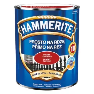 Farba antykorozyjna do metalu Hammerite Prosto na Rdzę czerwony połysk 0,7l