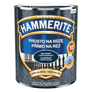 Farba antykorozyjna do metalu Hammerite Prosto na Rdzę ciemnoniebieski młotkowy 0,7l