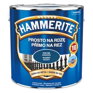 Farba antykorozyjna do metalu Hammerite Prosto na Rdzę niebieski połysk 2,5l