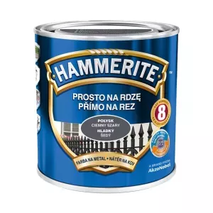 HAMMERITE PROSTO NA RDZĘ SZARY CIEMNY POŁYSK 0,25L