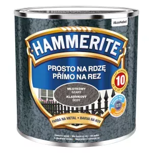 Farba antykorozyjna do metalu Hammerite Prosto na Rdzę szary młotkowy 0,25l