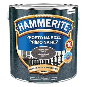 Farba antykorozyjna do metalu Hammerite Prosto na Rdzę szary młotkowy 2,5l