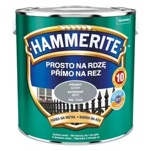 Farba antykorozyjna do metalu Hammerite Prosto na Rdzę szary półmat RAL7042 2,5l