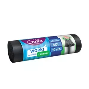 Worki na śmieci 60l LDPE z uszami 10szt. Gosia