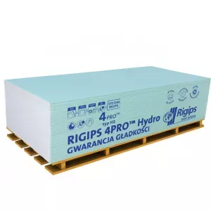 Płyta karton gips impregnowana 2600mm x 1200mm x 12,5mm Rigips 4PRO typ H2 (GKBI)