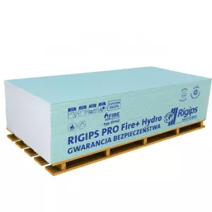 Płyta karton gips impregnowana ogniochronna 2600mm x 1200mm x 12,5mm Rigips Pro typ DFH2
