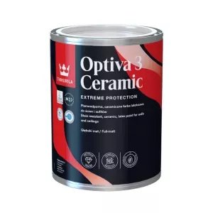 Farba wewnętrzna mieszalnikowa Optiva 3 Ceramic baza A biała 0,9l super mat Tikkurila