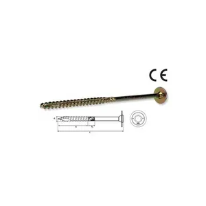 PRODUKTY UZUPEŁNIAJĄCE - Wkręt ciesielski hartowany 8x160mm łeb podkładkowy T40 1szt. Stalco 