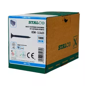 Wkręt TN fosfatowany do metalu 3,5x25mm