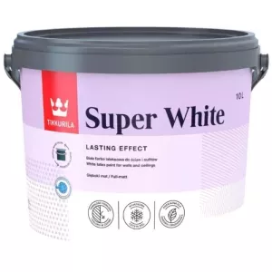 Farba wewnętrzna biała Super White 10l lateksowa matowa Tikkurila