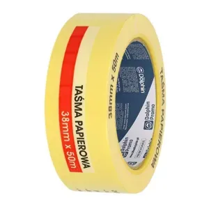 Taśma malarska papierowa 38mm x 50m żółta Blue Dolphin