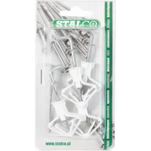 Kołki do płyt G-K 10mm hak prosty 4szt. Stalco