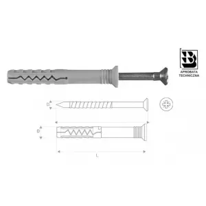Kołek szybkiego montażu 8x80mm 100szt.