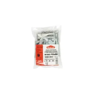 Kołki rozporowe uniwersalne 10mm wkręt 6x80mm klucz 16szt. Klimas