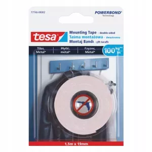Tesa Taśma montażowa dwustronna 19mmx1,5m do płytek i metalu