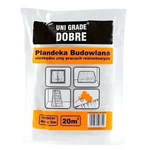 Plandeka budowlana 4x5m bezbarwna PB_28709 Uni Grade