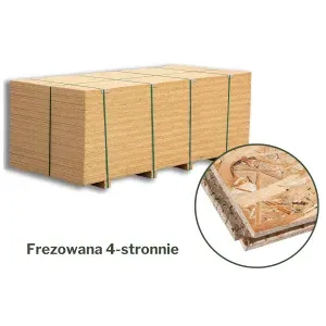 Płyta OSB-3 15 mm frezowana 675 x 2500 mm 1,56 m2 Egger