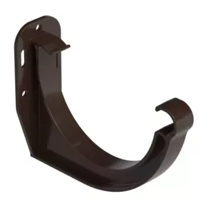 Hak rynnowy doczołowy z PVC 130 ciemny brąz RAL8019 Galeco