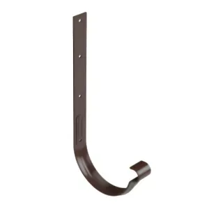 Hak rynnowy nakrokwiowy wzmocniony Stal 120 mm brąz czekoladowy RAL8017 Galeco