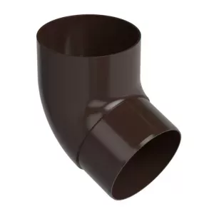 Kolano rury spustowej 67° PVC 100 mm ciemny brąz RAL8019 Galeco